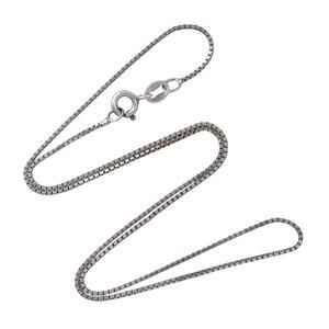 Estate Italy Sterling Silver 925 1mm Box Chain Necklace 16"